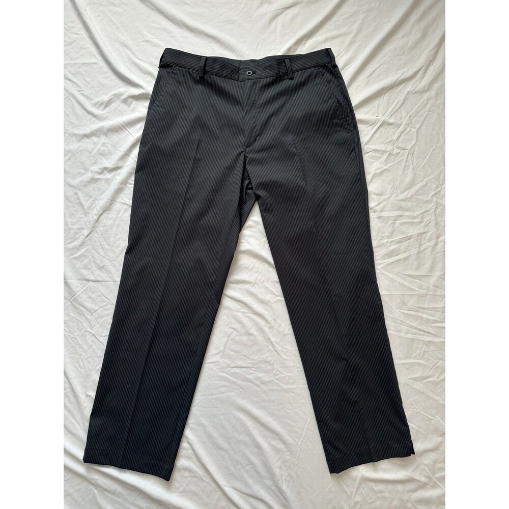 Nike Golf Pants Mens 36x32 Gray Pinstripe Dri-FIT Performance Stretch Tech